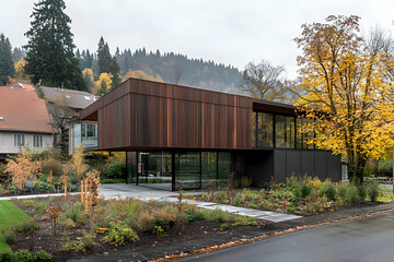 Obraz premium Modern House Exterior Illustration