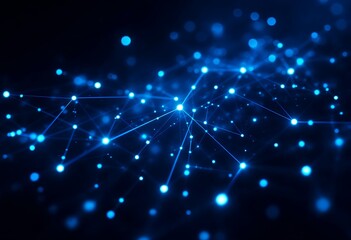 A blue background with many small blue dots. Background. Abstract. Futuristic. Graphics. Design.