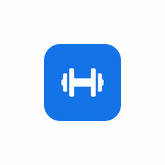 Dumbbell fitness gym exercise icon vector sign