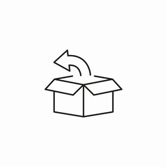 Package return shipping box icon vector sign