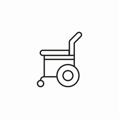 Wheelchair medical assistance mobility icon vector sign