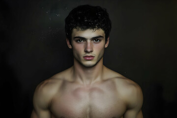 Fototapeta premium Digital Painting Young Man Portrait