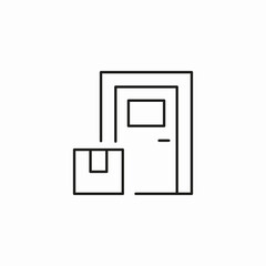 door entry icon vector sign