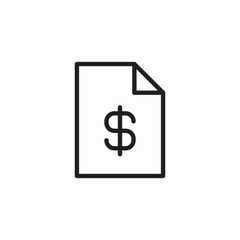 Invoice payment document bill icon vector sign