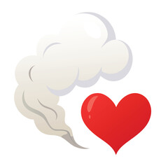 Heart backgrounds with hearts in the form of smoke, embroidered hearts, handmade hearts, and volumetric hearts... realistic vector silhouette illustration