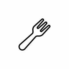 Fork restaurant dining food icon vector sign