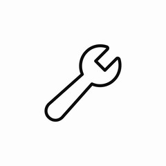 Wrench repair tool service icon vector sign