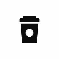 Coffee cup hot drink icon vector sign