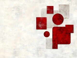 Abstract Red Geometric Illustration
