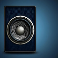 Dark Blue Speaker Illustration