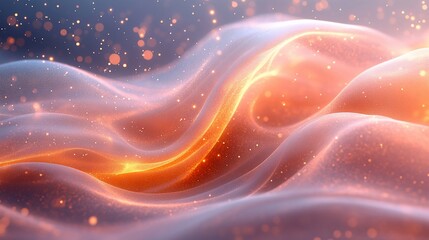 Abstract Glowing Waves: A Symphony of Light and Color