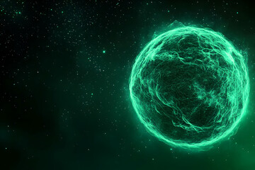 Green Energy Orb Abstract Background