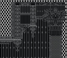 Geometric and abstract Border patterns reimagined for stylish wallpapers, gift wrap, and fashion textiles.