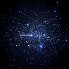 Abstract Dark Background, Glowing Lines