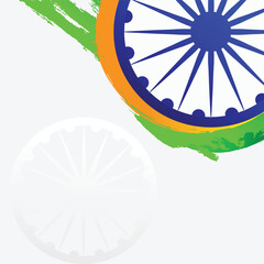 INDIAN FLAG ASHOKA CHAKRA VECTOR ILLUSTRATION