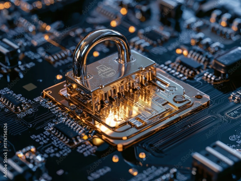 Poster cybersecurity research and innovation strategies digital environment visual content high-tech settin
