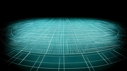 Abstract Teal Grid Background Illustration