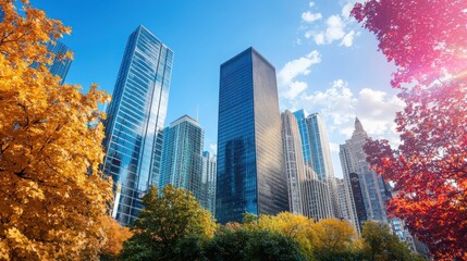 Obraz premium Urban cybersecurity awareness event cityscape digital content vibrant environment high-resolution viewpoint modern concept