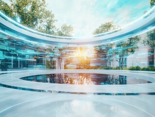 Exploring cybersecurity trends in a futuristic urban environment digital landscape technology daylight innovative perspectives