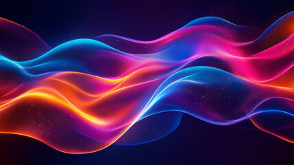Obraz premium Colorful Abstract Background With Fluid Waves and Neon Hues