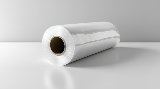  white plastic film roll with a high-gloss effect