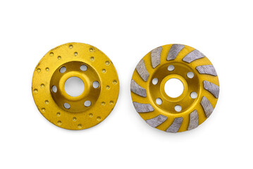 Fototapeta premium Diamond grinding cup wheel isolated on white background.