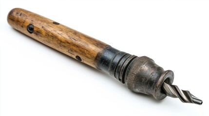 This image features a beautifully crafted woodturning tool showcasing exquisite design and detail. Perfect for artisans and tool enthusiasts. Generative AI.