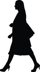 People shopping silhouette illustration