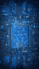 Fototapeta premium Circuit Board 3D Illustration