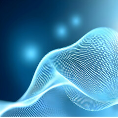 Abstract Blue Wave Background Illustration