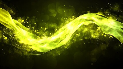 Abstract Yellow Wave Energy Light Design