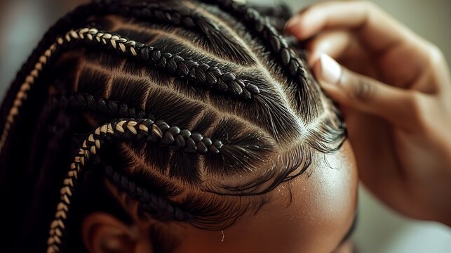 A woman with dreadlocks on her head