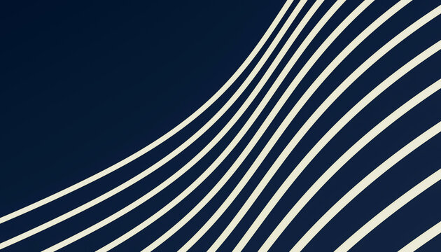 3d rendering of white stripes over dark blue background