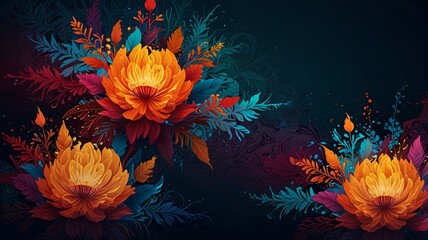 Vibrant Psychedelic Mandala with Ornate Feathers and Fractal Patterns V7