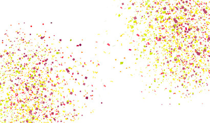 Luxury confetti seamless falling on transparent background. Festival confetti fall explosion for birthday, anniversary, wedding, new year. Png image