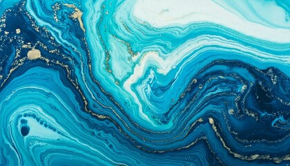 Obraz premium Blue turquoise marble resin art background. Inkscape