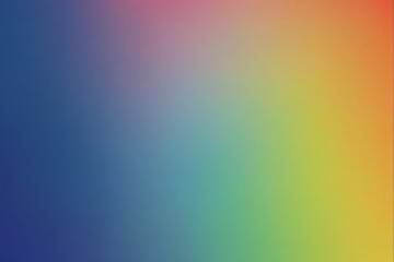 Obraz premium Abstract gradient featuring blue, green, yellow, and red tones, transitioning seamlessly. Minimalistic and vibrant, concept of simplicity, Ai generative