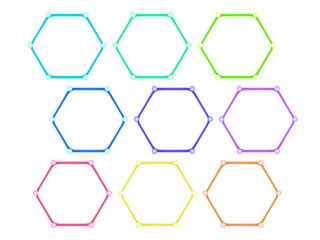 多角形カラフルカラーフレーム