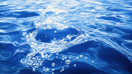 Obraz premium Abstract painting of water ripple and splash.