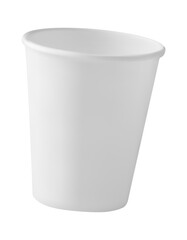 Minimalist White Paper Coffee Cup Mockup for Branding, Packaging, Cafes, Takeaway Designs, and Marketing Projects. Vector illustration