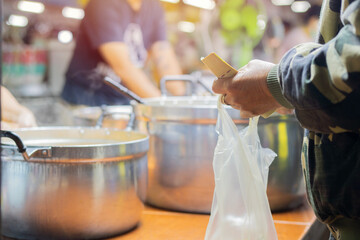Close up of A bustling street food market with vendors selling a variety of international foods.