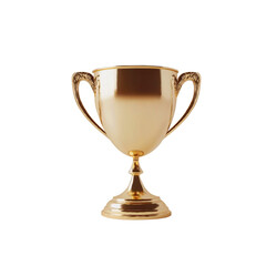Golden Trophy Cup with Classic Design for Award Ceremony, Victory, and Sports Achievement Projects. Vector illustration