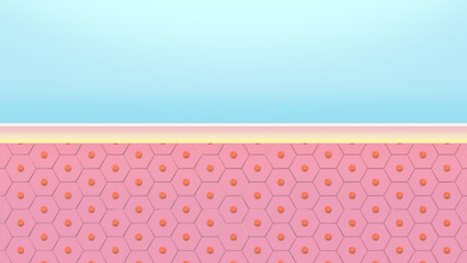 Skin layer and reduce up saggy skin of the skin cell.  lotion drops into skin cells Modern Serum for lightening Dark tone changed to bright. repair care concept