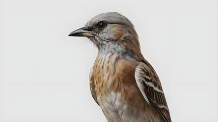 A bird on white background 