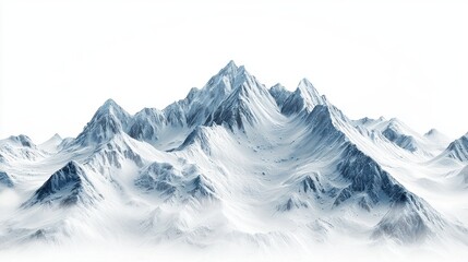 Obraz premium Majestic Snow Covered Mountain Range In Winter