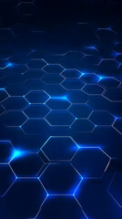 Abstract Blue Hexagon Background