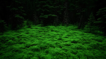Lush Green Forest Undergrowth Photo
