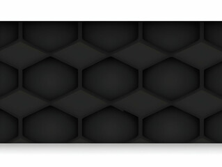 Abstract Black Hexagon Background Illustration