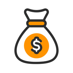 Simple Dollar Bag Illustration in Vector Format