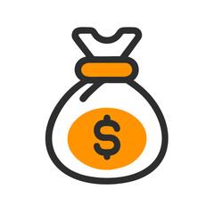 Money Bag Icon Vector for Finance and Business